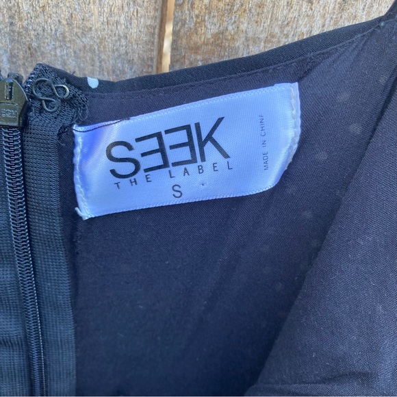 LF SEEK the LABEL Black and White Polka Dot Cropped Jumpsuit Size Small - Picture 4 of 10